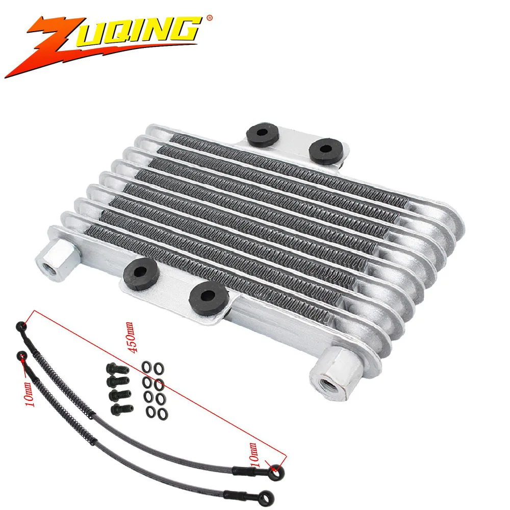 

Universal 8 Row Engine Oil Cooler Cooling Radiator Replacement for Motorcycle Dirt Bike with Bolt Kit High Performance