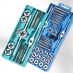 Tap & Die Set Screw Tap Thread Combination Set  Tapper Drill Bit Manual Wrench Bushings Tapping Tools Drilling Threaded Holes