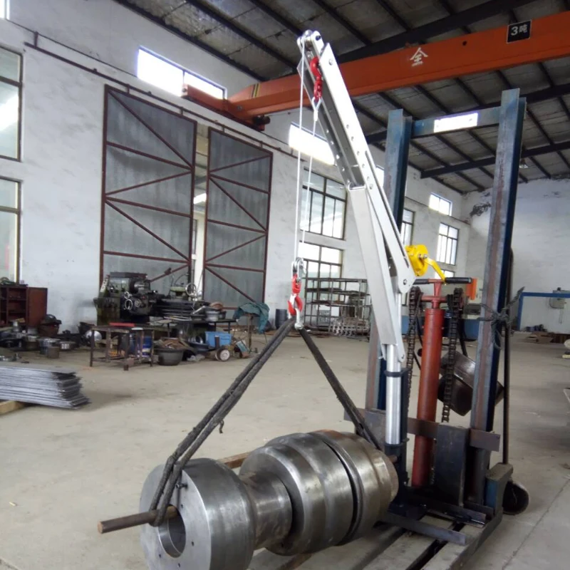 Mini guindaste portátil Ute, elétrico/manual, captador de caminhão, reboque, van, guindaste montado para material de armazém/motor/levantamento de máquinas