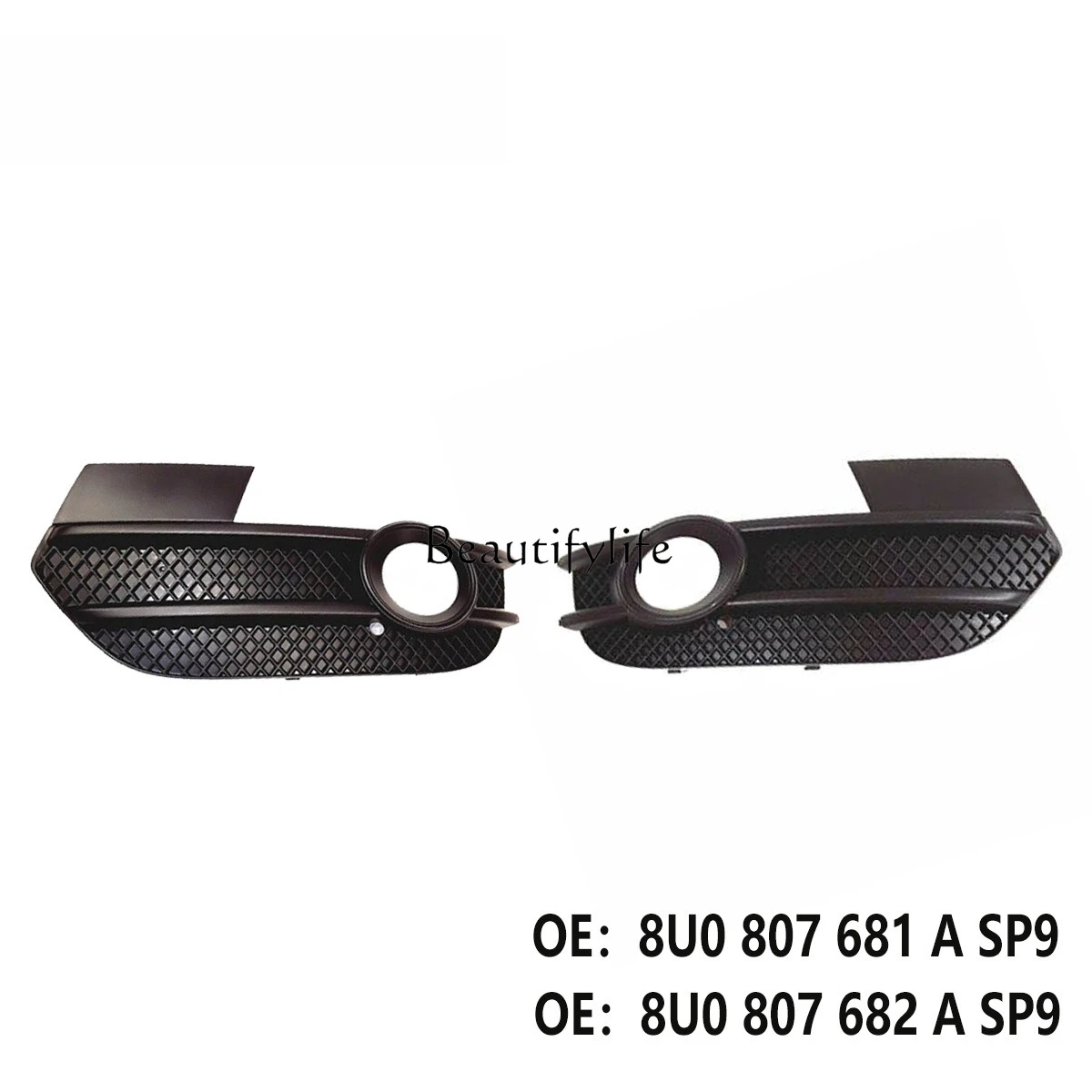 

Lower Middle Grille LR Fog Light Frame Lower Mesh Grille 8U0807681A 8U0807682A SP9
