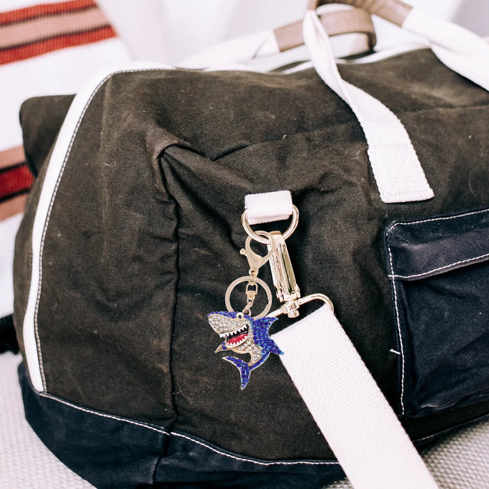 

Shark Keychain Decorative Decorations for Handbags Ornament Accessories Ring Hanging Charm