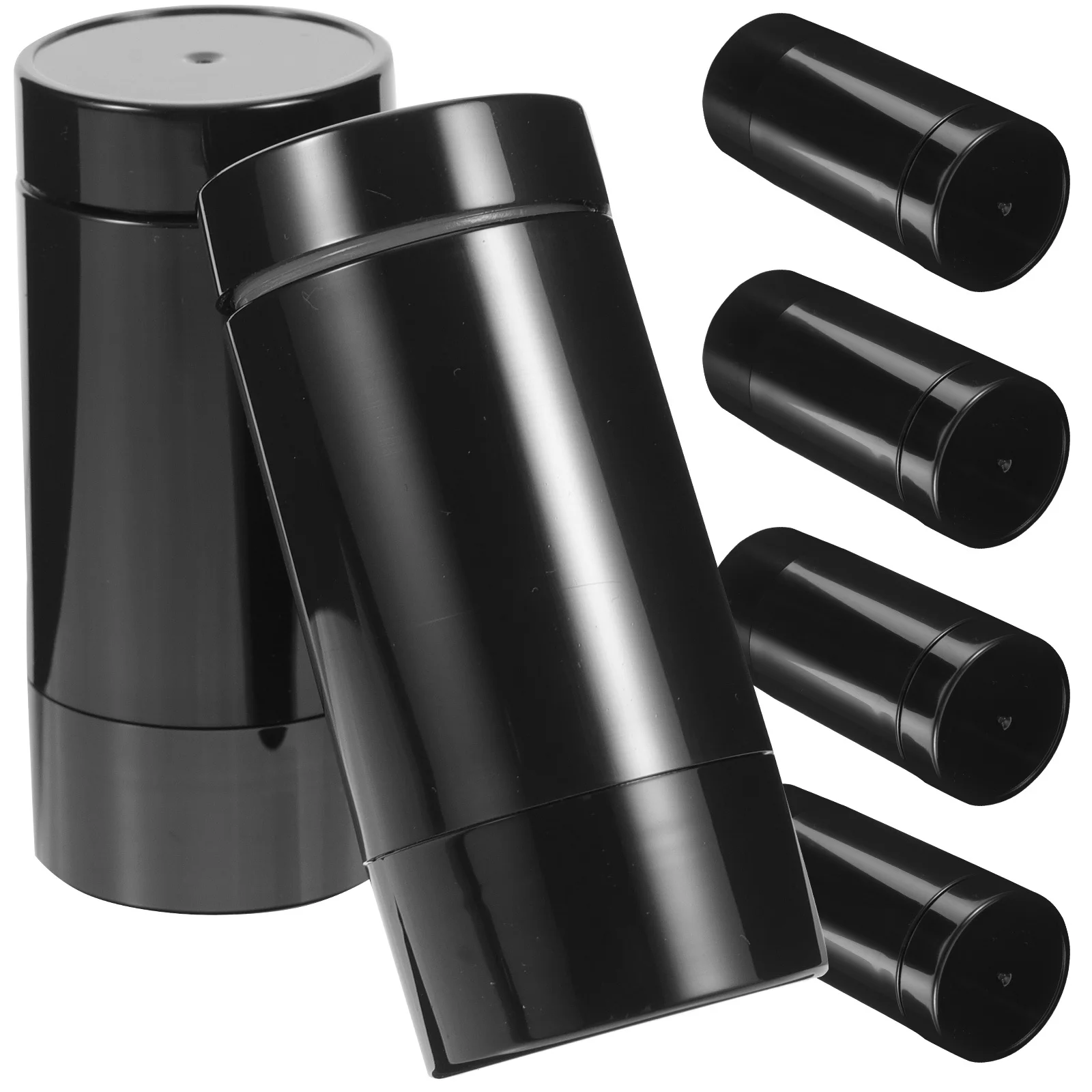 Bouteilles de déodorant rechargeables, conteneurs anti-fuite de taille voyage pour crèmes cosmétiques, savons, lavage du corps, conteneurs vides 6 pièces