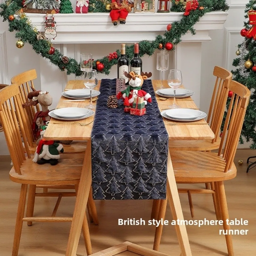 New Christmas Table Runner Polyester 3D Design Party Table Setting 33*183cm Sequin Texture Dining Table Decor Home Decor