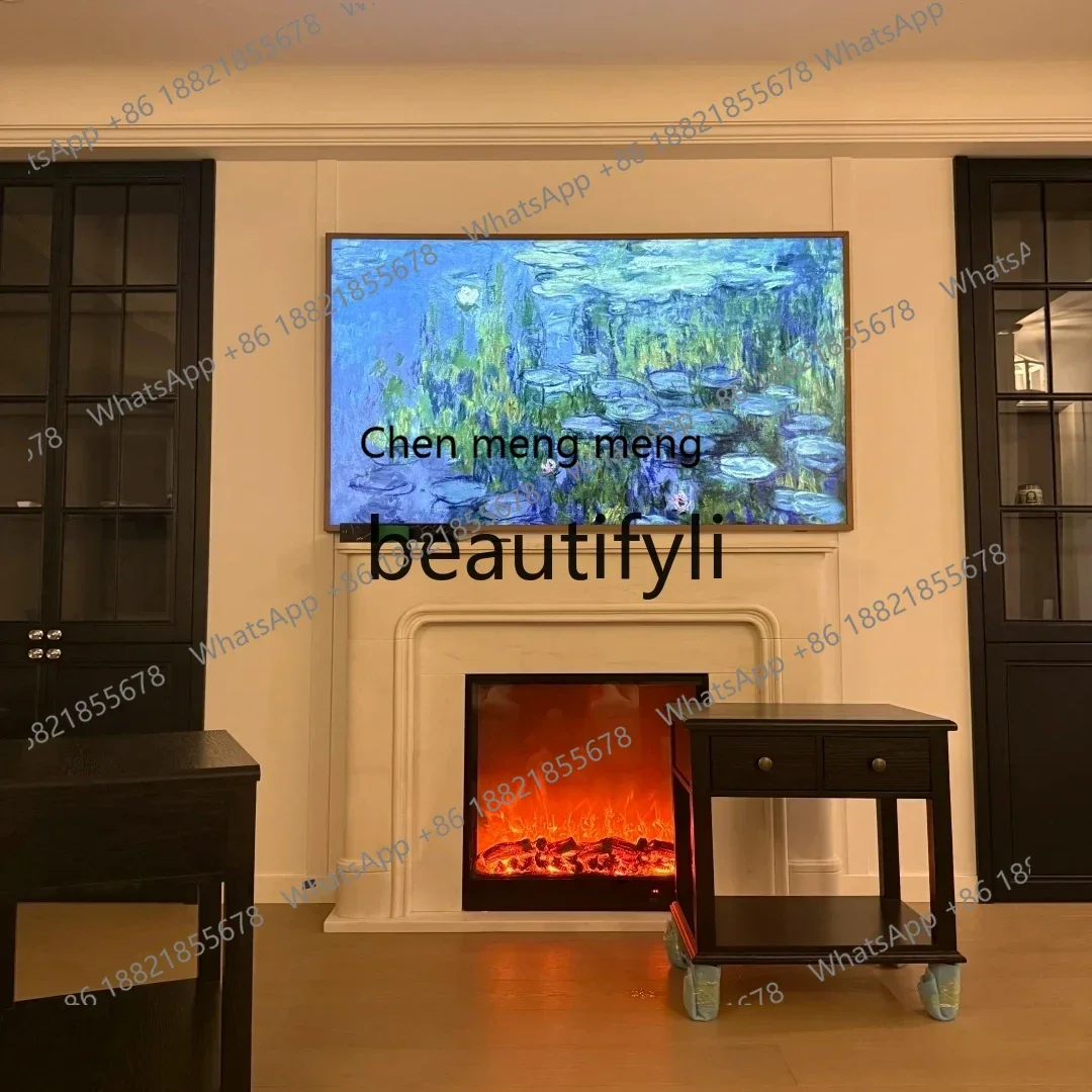 G Beige imported sand beige pure natural marble French fireplace simple wind