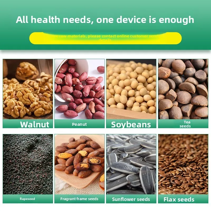 Vertical Stall Household Peanut Automatic Spiral Commercial Raw Rapeseed Sesame Oil Press