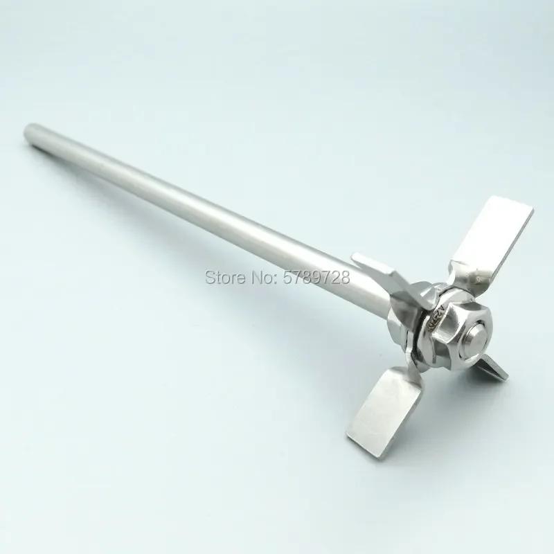 

1set 304 Stainless steel four - blade paddle with rod, diameter 60/70mm four-blade agitator laboratory stirring experiments