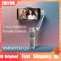 ZHIYUN Smooth Q3 Smartphone Gimbal 3-Axis Stabilizer Portable Foldable Gimbals for iPhone 16 15 14 Pro Max Xiaomi Huawei Samsung