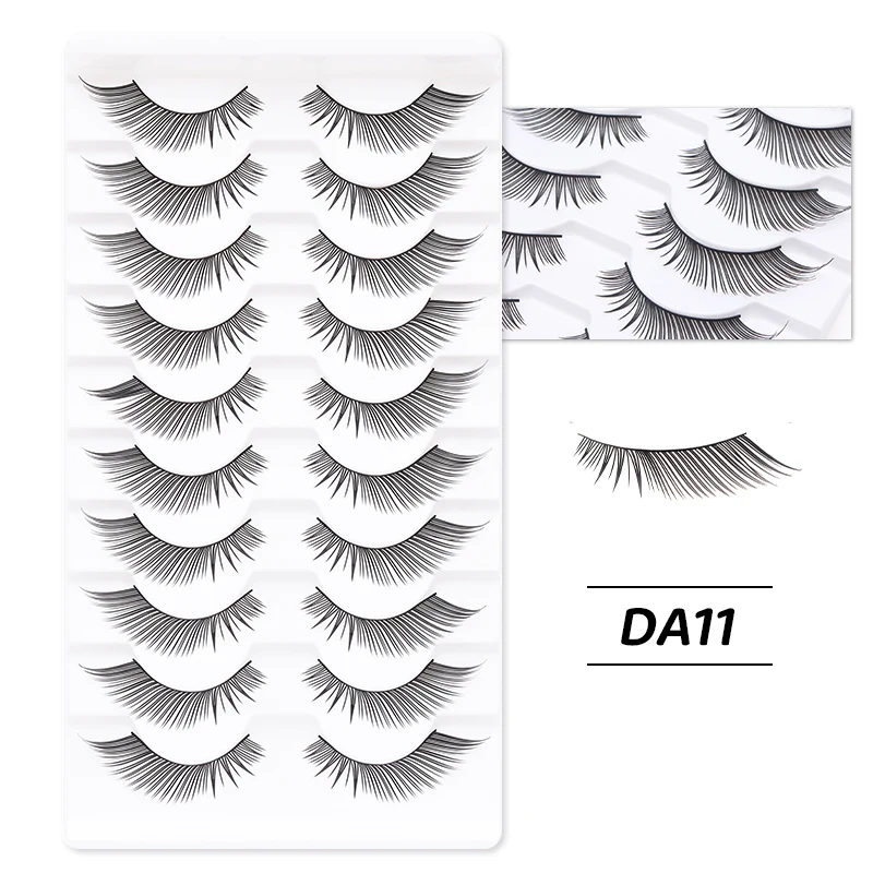 DINGSEN Anime-Wimpern, Vollstreifen-Wimpern, 10 Paar, dicke Wimpern, wiederverwendbare falsche Wimpern, Großhandel für Make-up, Beauty-Wimpern – Detail 15