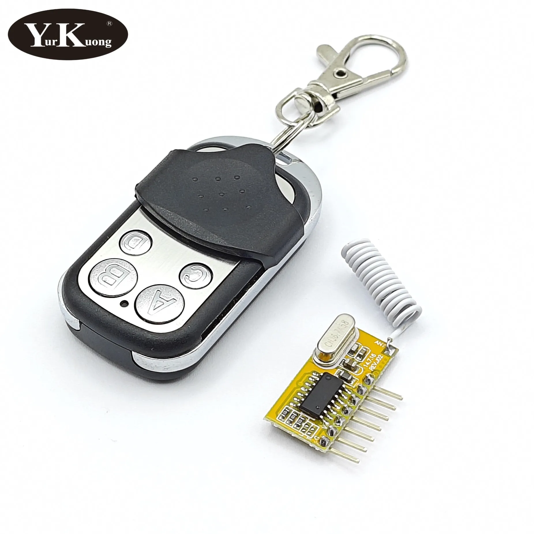 5V DC 4channel RF Receiver Transmitter Module Output DC5V 4CH High Level TTL Transceiver Module Relay Driver Module 315/433mhz