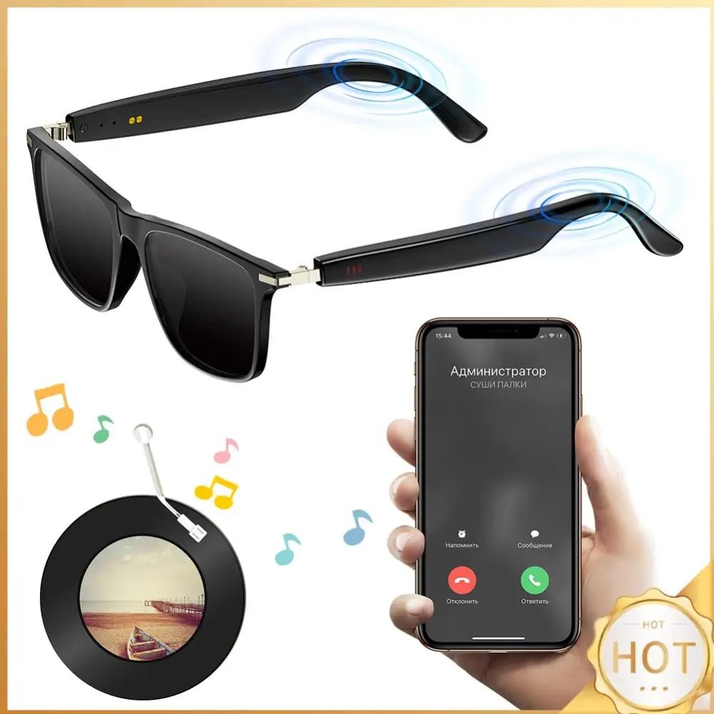 

Умные очки с AI-переводчиком: аудиоочки для музыки и звонков без помощи рук, наушники для активного отдыха для мужчин и женщин