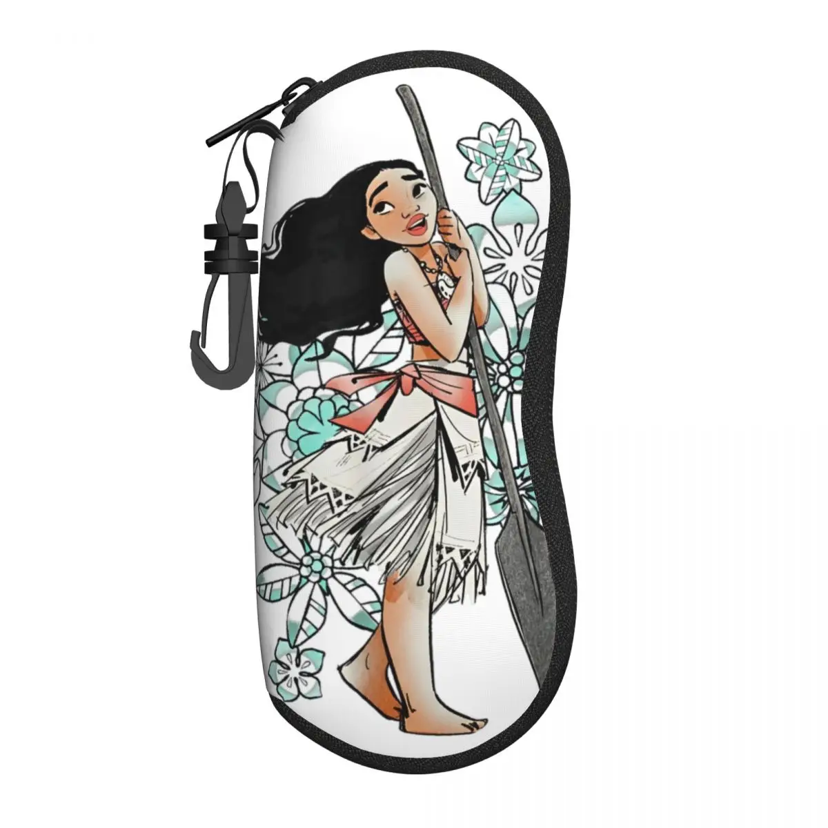 Moana Tropical Floral Line Art Voyager Portrait Glasses Case Convenient Box Eyewear Storage Box Office Eyewear Container