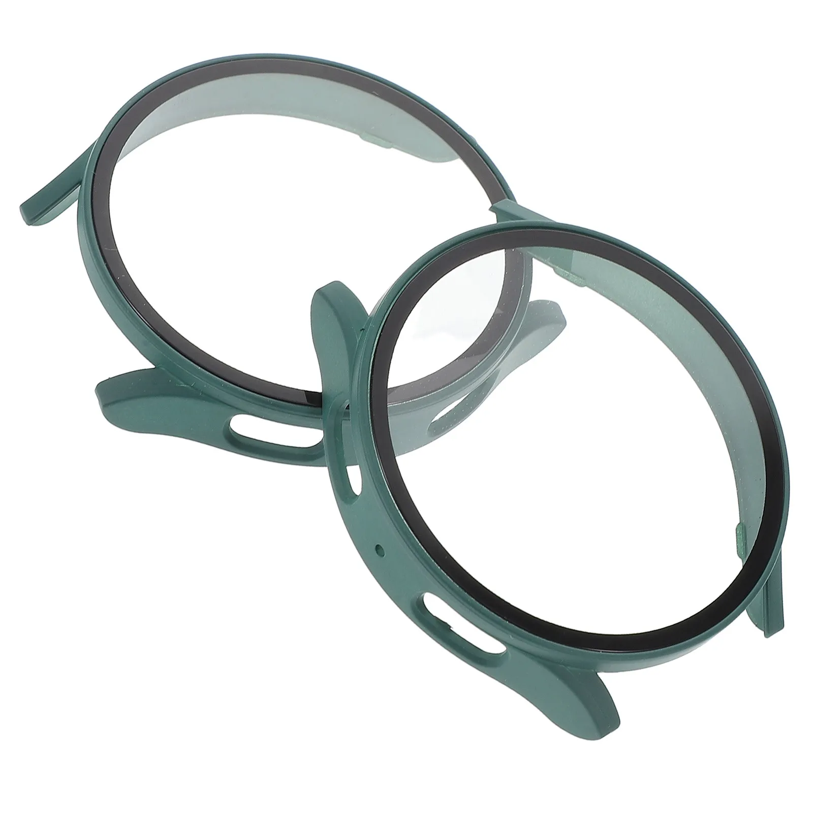 

2 шт. аксессуаров для защиты часов, элегантный жесткий защитный чехол-бампер, совместимый с Watch6 5 4 44 мм, полноэкранная защита