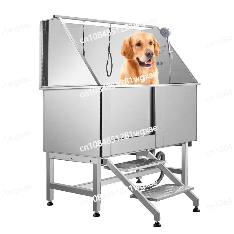 50 Inch Electric Dog Beauty Bath with High Pressure Spray Pet Paw Cleaner Bath