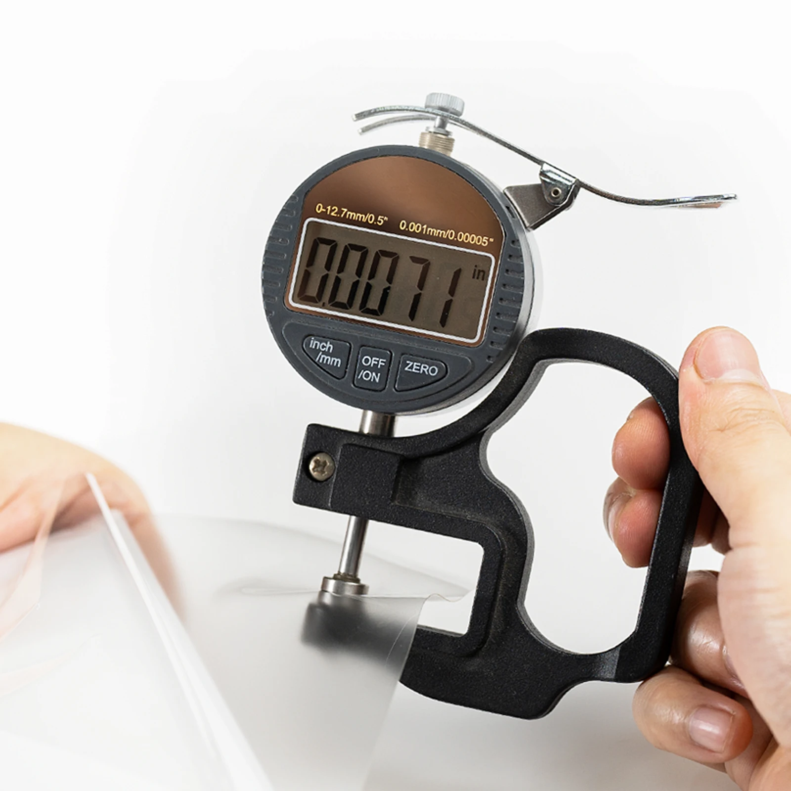 Car Window Tint Thickness Gauge 0.01mm High Precision Digital Electronic Meter 0-12.7mm Auto Film Thickness Measurement Meter