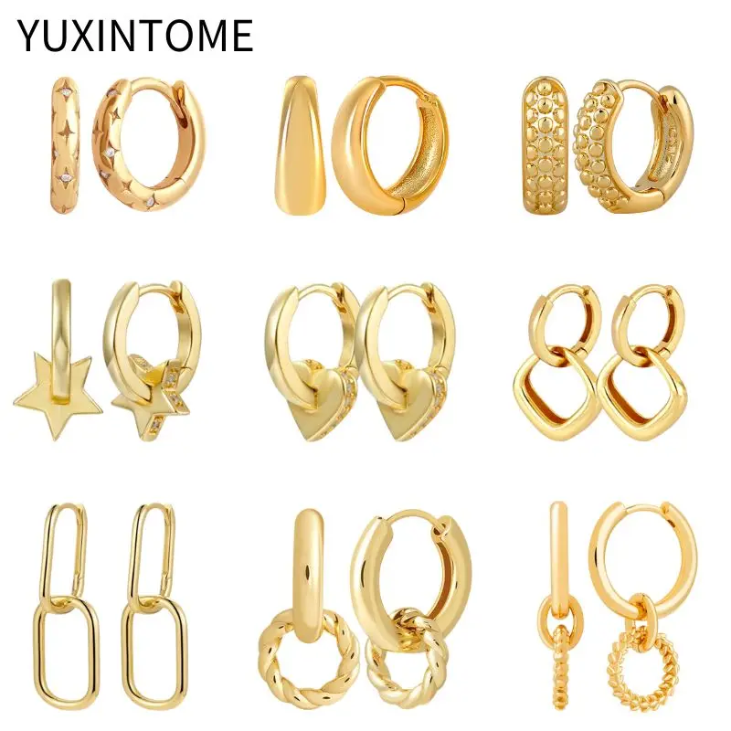 925 Silver Needle Round Dangle Hoop Earrings Multiple Trendy Circle Geometric Twist Drop Earring Fashion Statement Jewelry