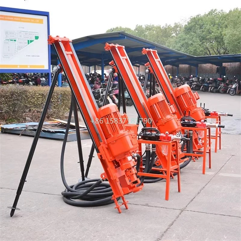 Small DTH Drilling Rig Anchor Slope Protection Portable Pneumatic DTH Drill Rig for Hard Rock Mining Rotary Impact Machine