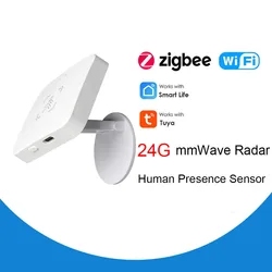 Sensore di presenza umana intelligente WiFi / Zigbee, rilevamento dell'illuminazione/distanza, domotica Tuya Smart Life, per Z2M Alexa, Google