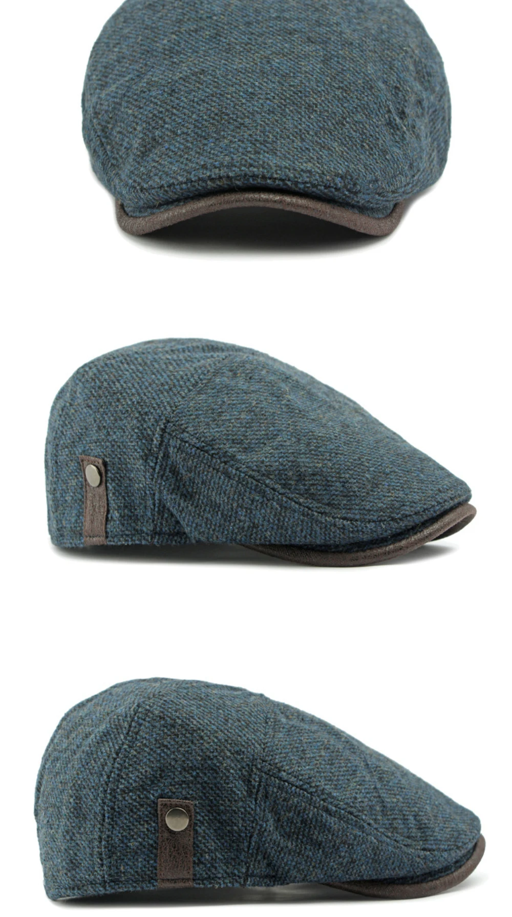 HT4950 Berets Herbst Winter Wolle Hut Männer Frauen Künstler Maler Baskenmütze Hut Eingestellt Ivy Flache Kappe Männlich Weiblich Fleece Gefüttert Baskenmütze Kappe – Detail 8
