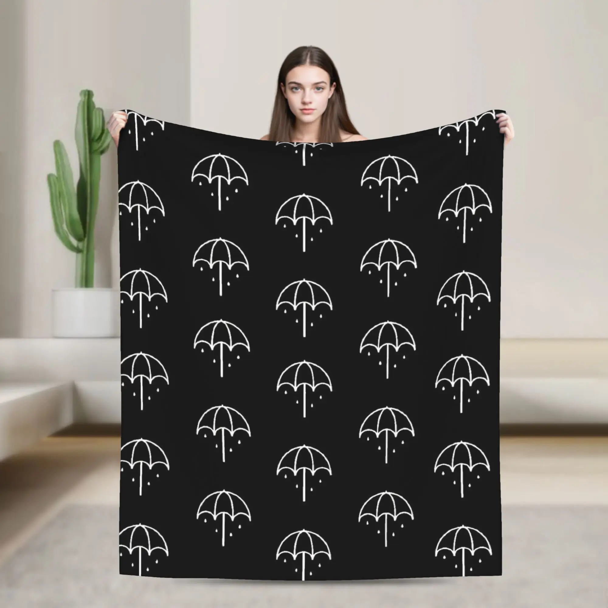 BMTH Bring Me The Horizon  Warm Soft Blanket  Picnic Plush Bedding Throws Pattern Outdoor Flannel Bedspread Sofa Bed Cover