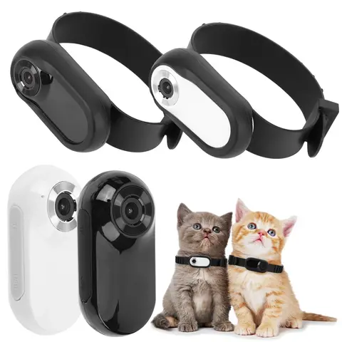 Collar rastreador de perros HD 1080P, No necesita WiFi, Collar de cámara para perros y gatos, cámara deportiva para mascotas, registros de vídeo para gatos, perros, regalo de cumpleaños