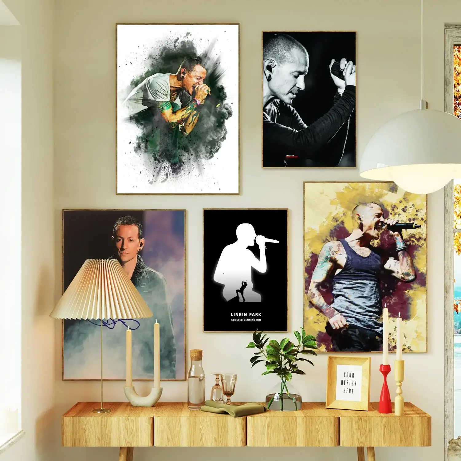 Chester Bennington Poster Prints Wall Art Canvas Painting Poster For Modern Family Living Room Home Decor