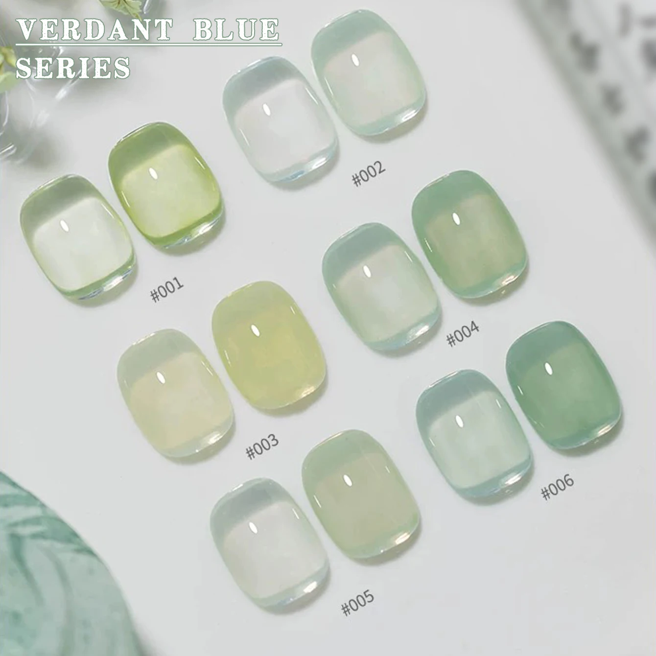 12ml Summer Mint Green Gel Polish 12 Colors Sheer Pastel UV LED Gel Long Lasting Non-Chipping Nail Varnish for Women