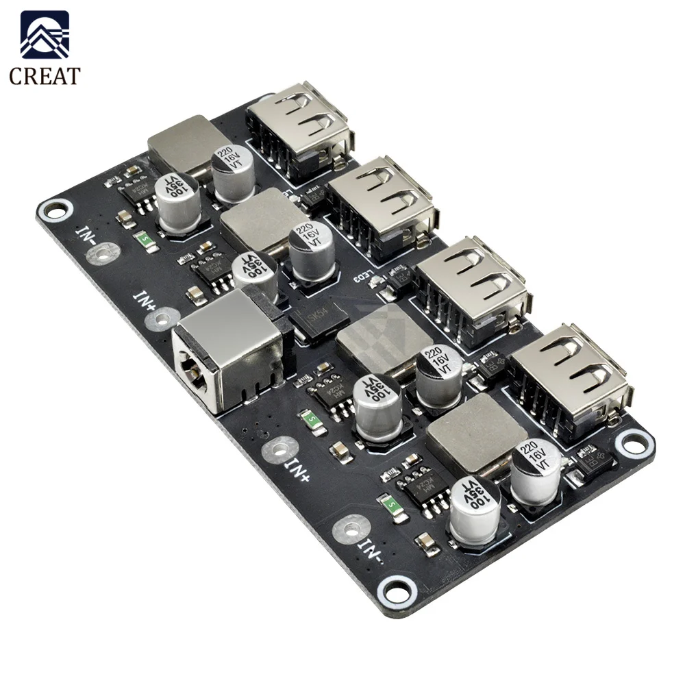 QC3.0 QC2.0 USB DC-DC Buck Converter Charging Step Down Module 6V-32V 9V 12V 24V to Fast Quick Charger Circuit Board 3V 5V 12V