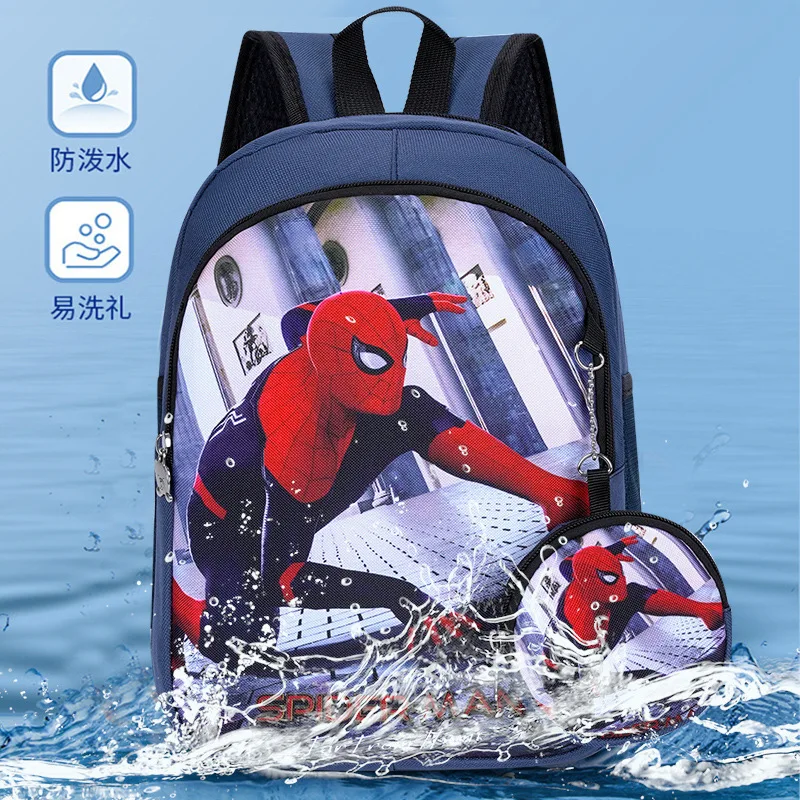 Spider Man Kids Backpack Disney Cute Cartoon Minnie Car New Style Exquisite Fashionable Large Capacity Convenient Backpack Gift