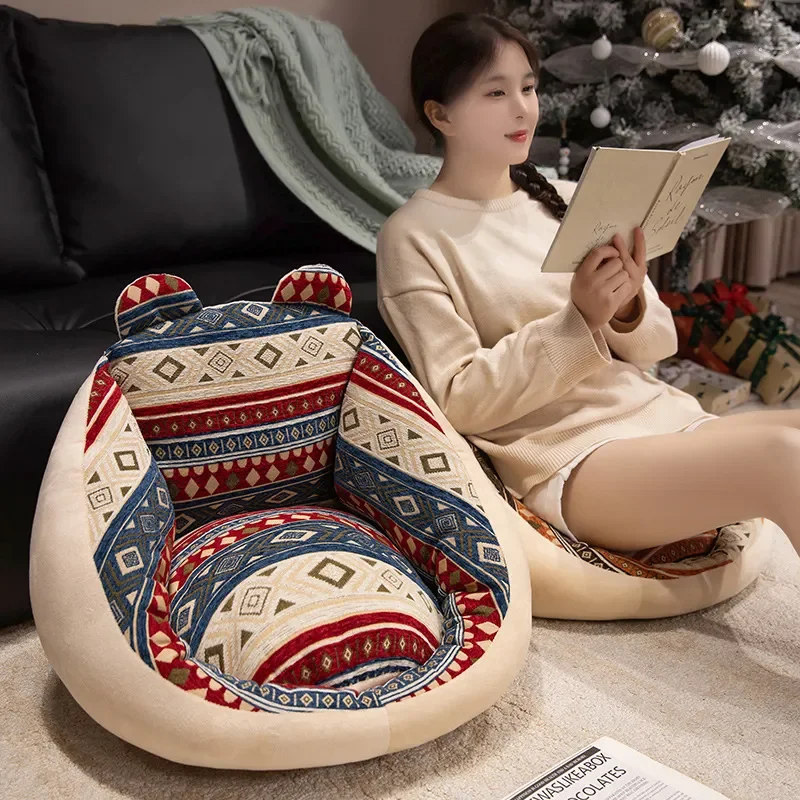 Japanese Style Thickened Floor Cushion Tatami Futon Pad for Bedroom Balcony Bay Window Lazy Seating Mat Home Decor
