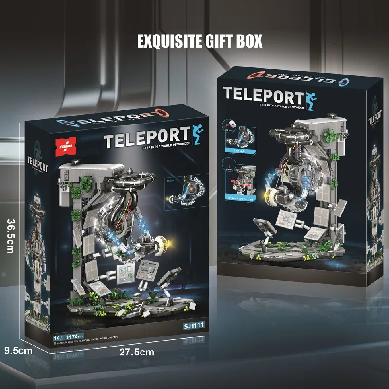 Science Fiction Movie GLaDOSed Portal 2 with LED Building Blocks Modular Technology Creative Technicial Assembly Model Kit Gift