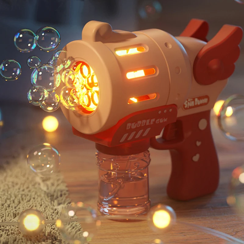 Dmuchawa do maszyna do baniek mydlanych mydlanych dla dzieci z pistolet-zabawka z do z 29 otworami i wodne zabawki prezent dla chłopca i dziewczynki