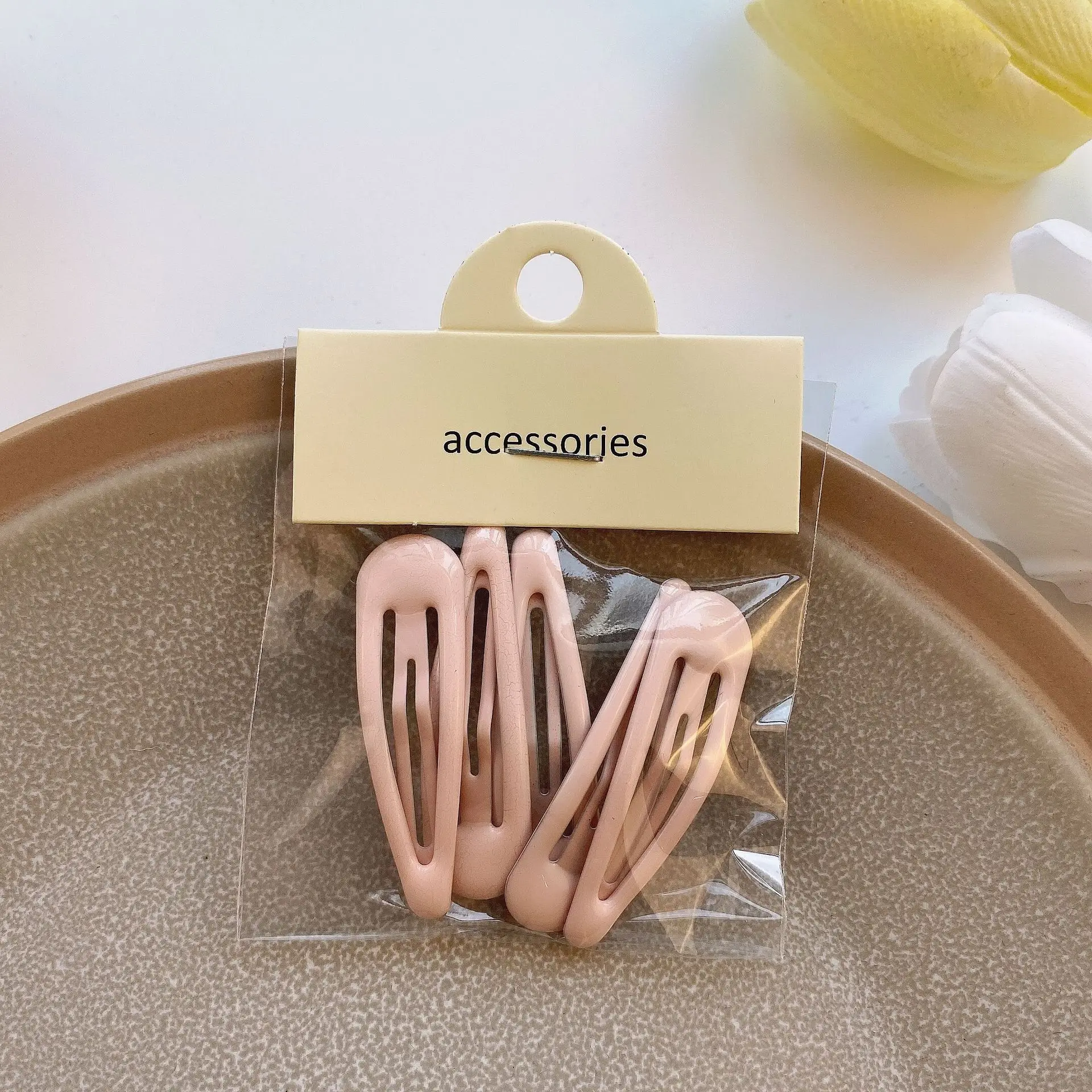 5pcs/set Cute Sweet Girl Heart Small Fresh Glaze Hairpin Simple Personality Bangs Clip Edge Clip Hairpins BB Clips Styling Tools