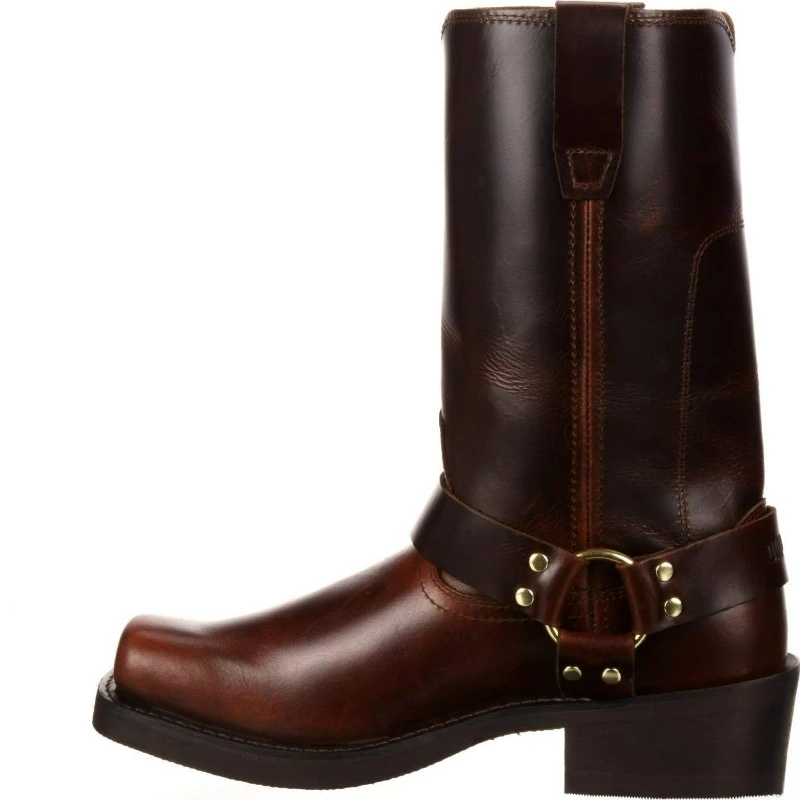 Luxury Retro Men's Cowboy Boots Mid Calf Western Boots New Buckle Strap Knight Boots Pu Leather Slip on Men Boot Plus Size 38-48 - Image 5