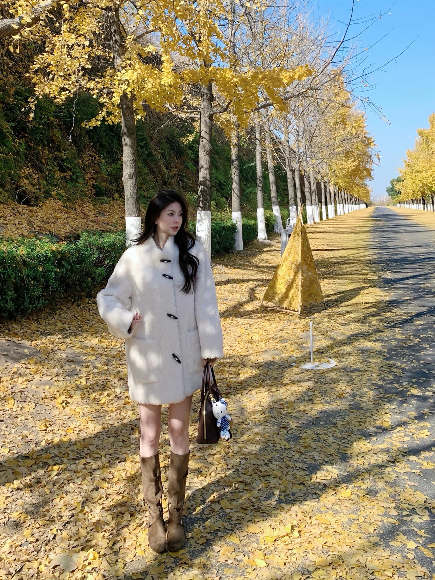 

Вельветовое пальто из овечьей шерсти средней длины с воротником-стойкой на пуговицах, шерстяное пальто с длинными рукавами, женская верхняя одежда, зимнее пальто