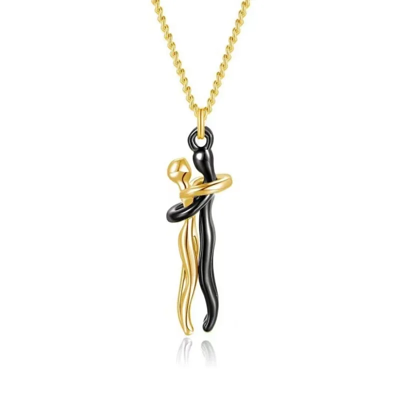 Mode Umarmt Halskette Schmuck Halsband Umarmung Anhänger Kette Männer Halsketten Für Liebhaber Frauen Paar Männer Dame Weiblich Männlich Geschenk