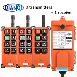 12V 220V 380V  Wireless radio industrial remote controller F21-E1B for Lift and crane hoist 3 transmitters with 1 receiver