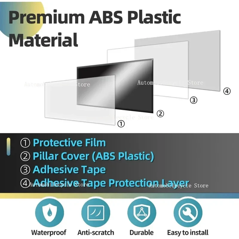 8PCS Glossy Black Pillar Posts Fit For Fit For Mitsubishi Pajero Sport 2016 2017 -2023 Window Moulding B C Center Sticker Cover