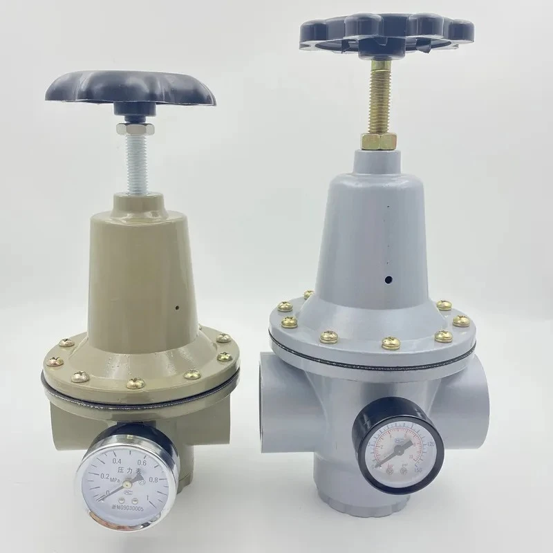 Series Pneumatic Voltage Regulator Aluminum Housing 2-Way Adjustable 0.05-1 Pressure Range Large Diameter