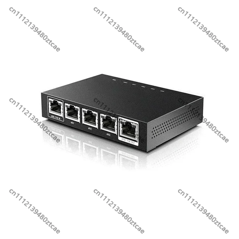 Compact Gigabit Network Router, 5 Port RJ45 PoE Switch, 256MB Storage Industrial Advanced Routing Control Device