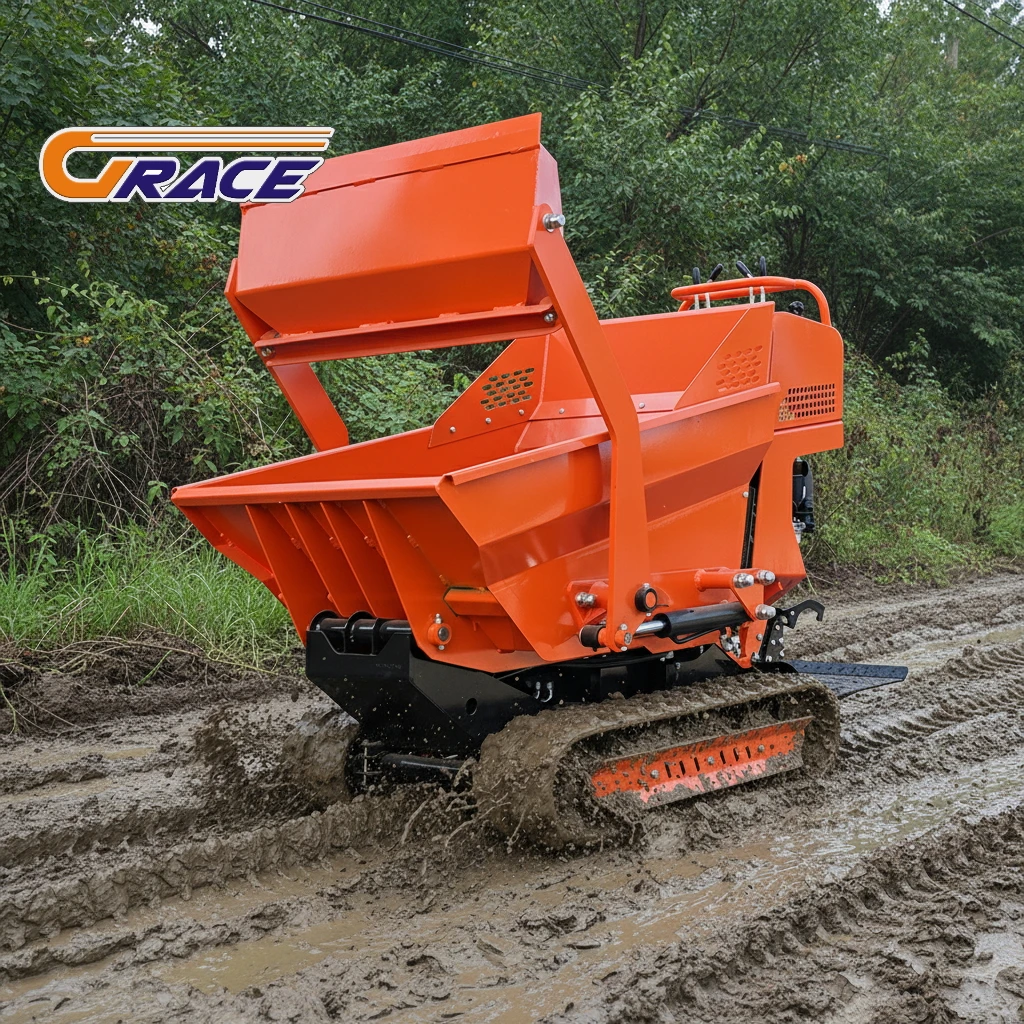 

EURO5 EPA 800kg Mini Crawler Dumper for Garden Farm Customized Fast Delivery Wholesale Supply