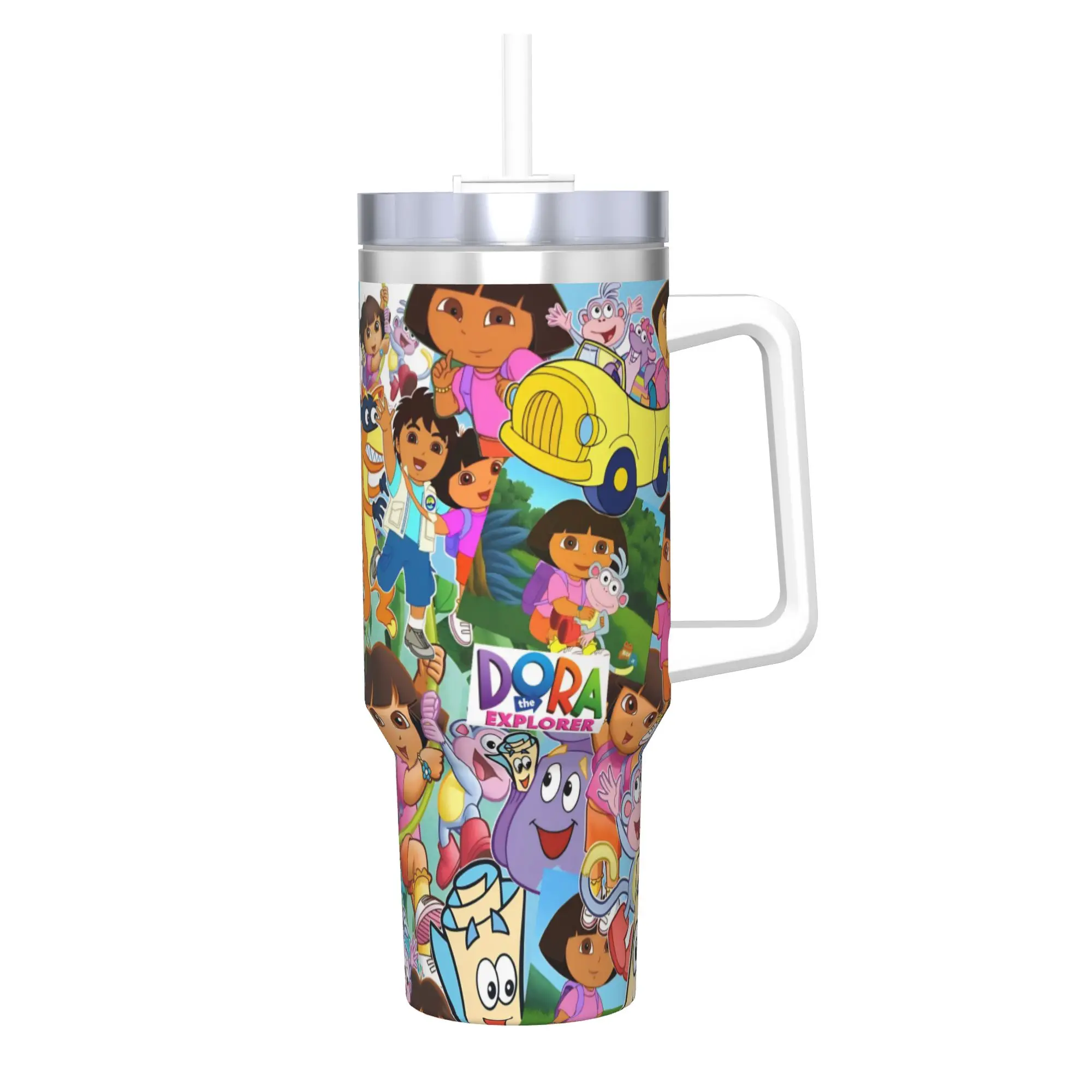 D-Doras The Explorers Tumbler 40oz Stainless Steel Double Wall Vacuum Insulated  Cup With Straw