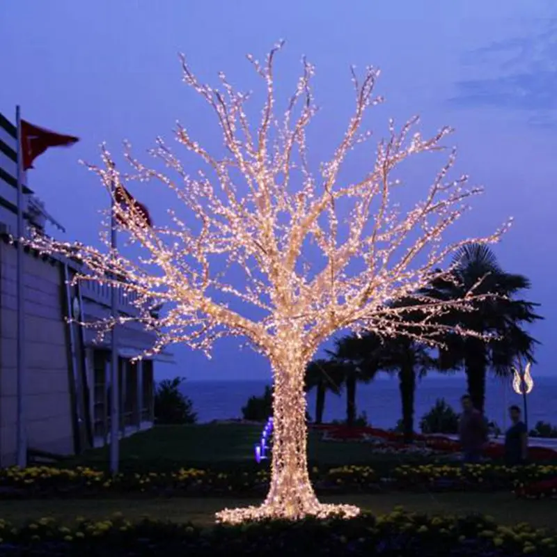 Custom. outdoor party decoration acrylic 3D LED motif Lights tree 3D structure feature light