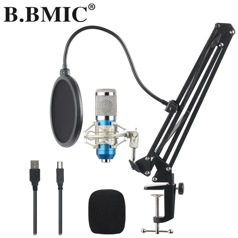 

Microphone Condenser D80 Recording Microphone with Stand and Ring Light for PC Karaoke Streaming Podcasting for Youtube