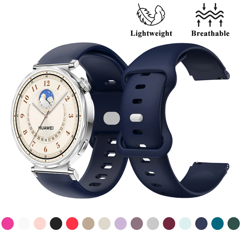 Cinturini compatibili con Huawei Watch GT5 cinturino in Silicone impermeabile da 41mm per Huawei Watch GT5/GT4/GT5 Pro cinturino universale da 18mm