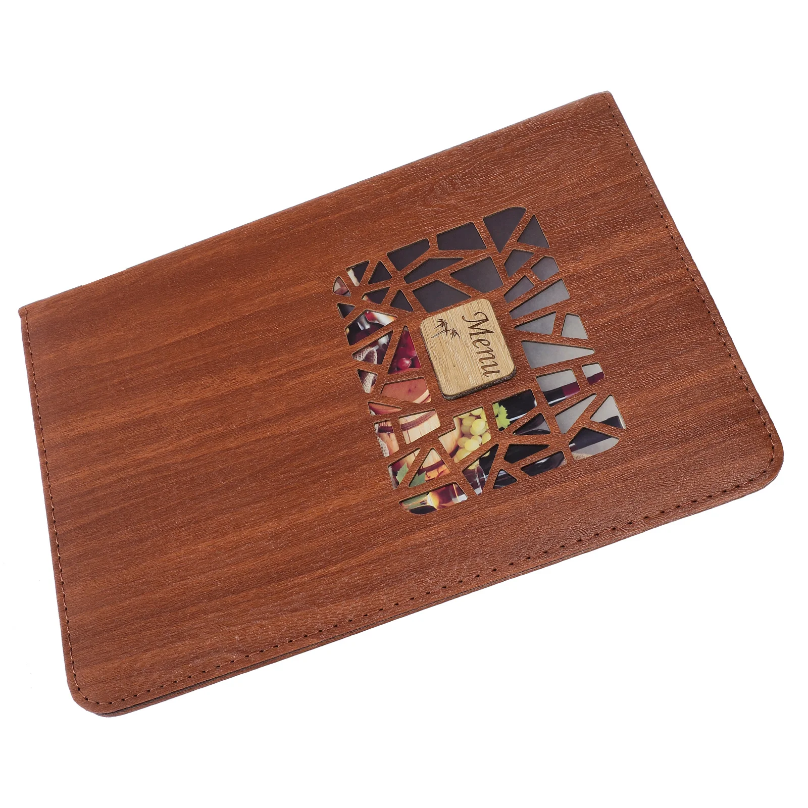 

Menu Cover Double Views Transparent Holder Protective Metal Corner Durable Slide-in Design for Restaurant