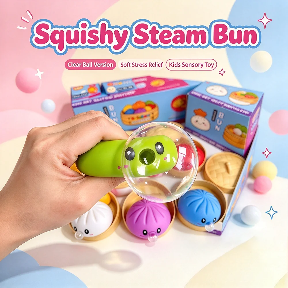 Cute Spit Bubble Dumpling Squishy Pinch Slow Rebound Soft Ease Anxiety Squeeze Ball Office Home Decorat Adults Perfect Gifts