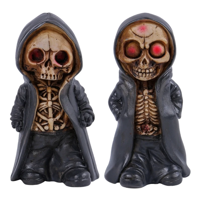 

Eerie Desktop Skeleton Small Figurine Ornament for Halloween Party Horror Decors