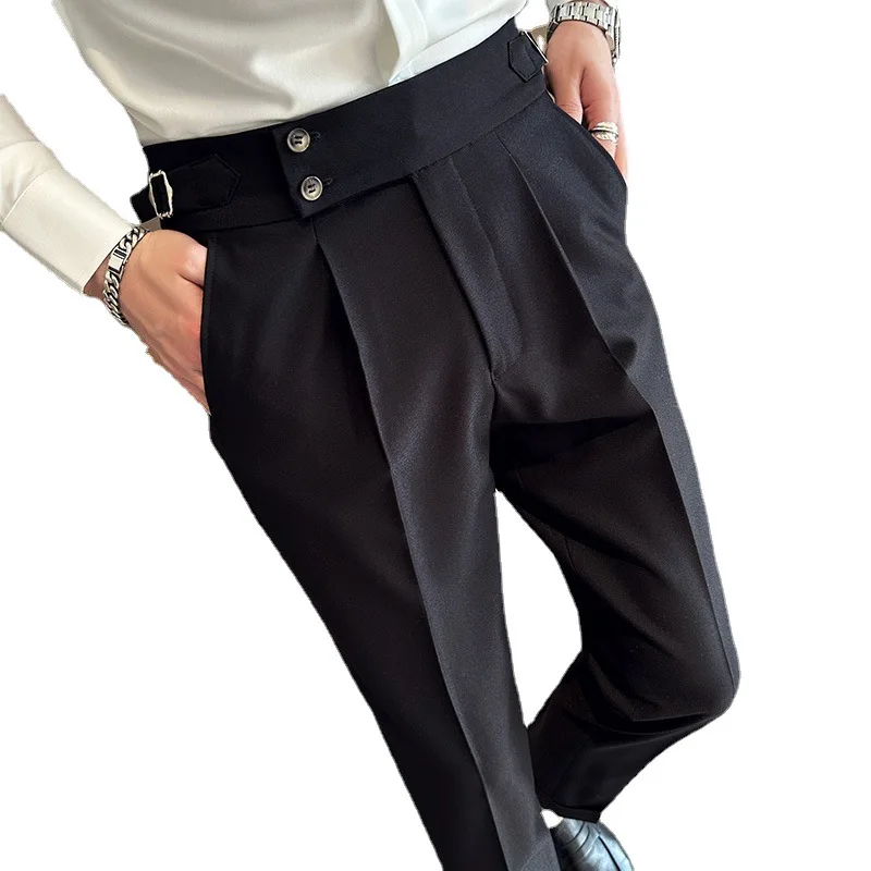 

British Trousers for Men's Korean High Waisted Italian Business Casual Pants, Fashionable and New for Foreign Trade