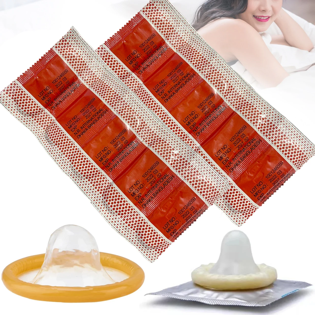 10/30/50pcs Hyaluronic Acid Condom For Men 18+ Penis Sleeve Lubrication Ultra Thin Condom Contraception Supplies Adults Sex Toys