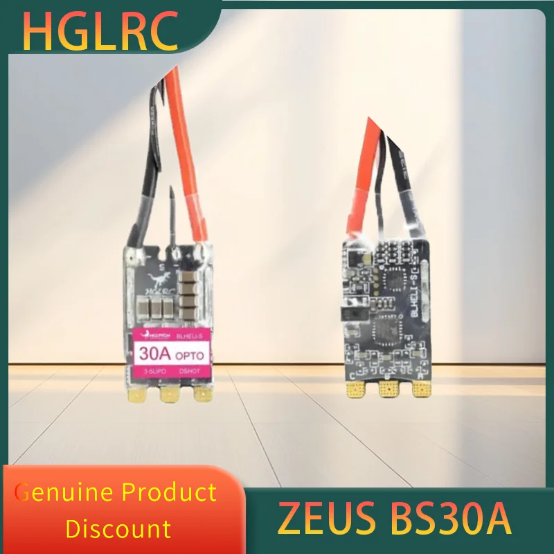 

HGLRC 30A 30AMP 3-5S BLHELIS 16.5 BB2 DSHOT600 Бесщеточный ESC для RC FPV Racing Freestyle Drone